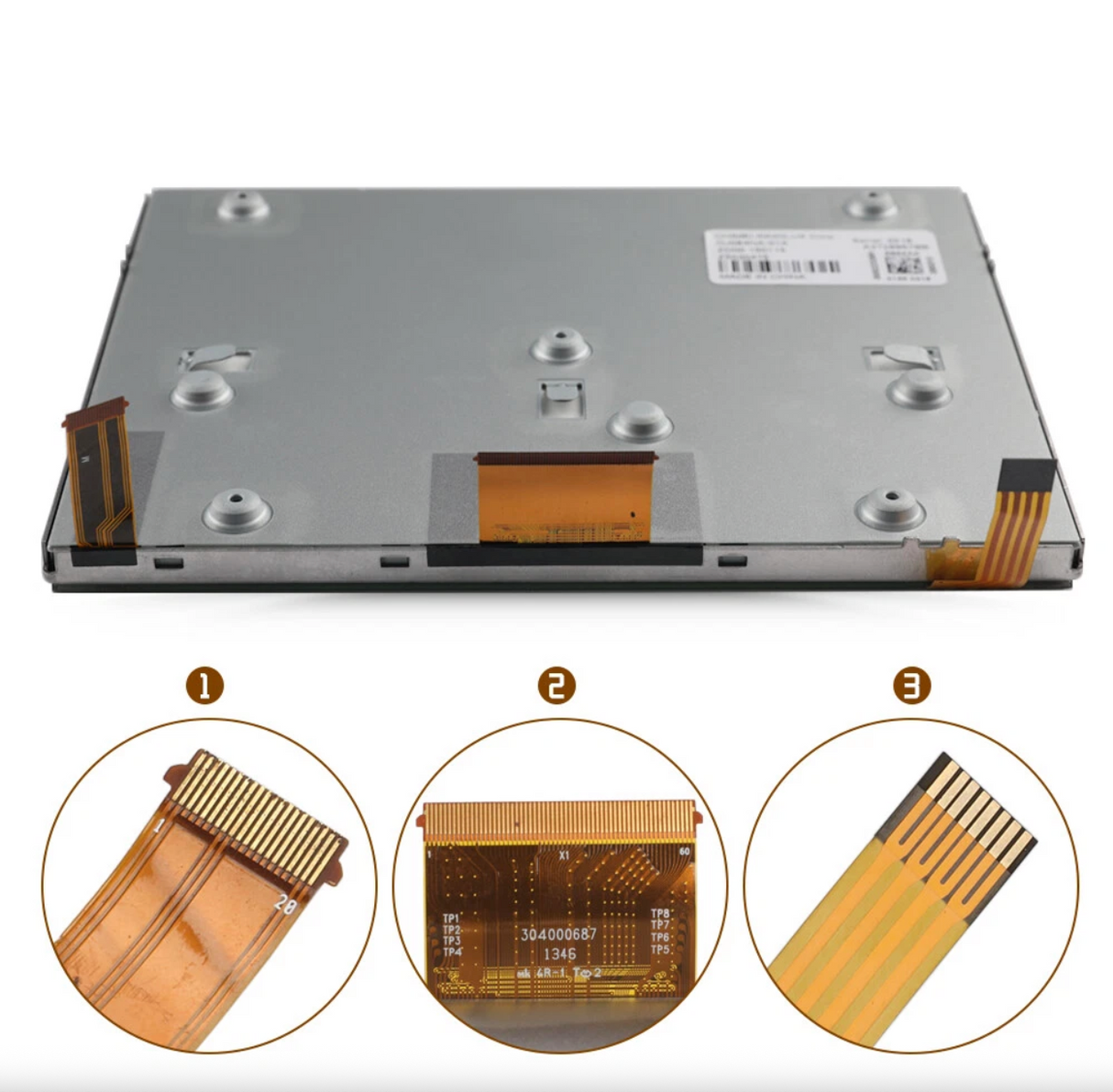 UConnect 3C 8.4" LCD + Touchscreen Replacement VP3 / VP4 Systems | DJ084NA-01A | 2013–2018 Chrysler, Dodge, Jeep, and RAM Vehicles