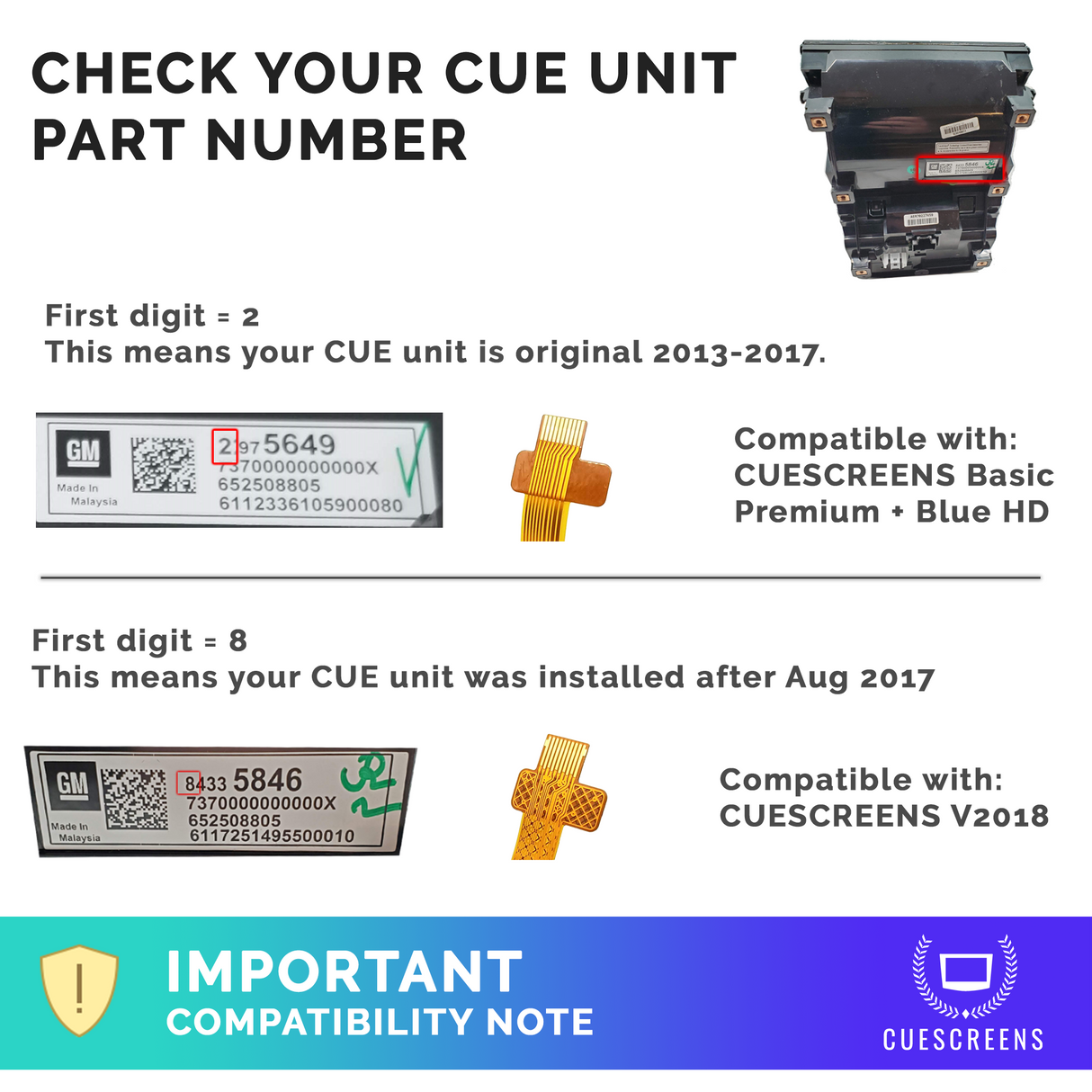 [Basic] Upgraded Gel-Free Cadillac CUE Replacement Touch Screen Display-Cuescreens