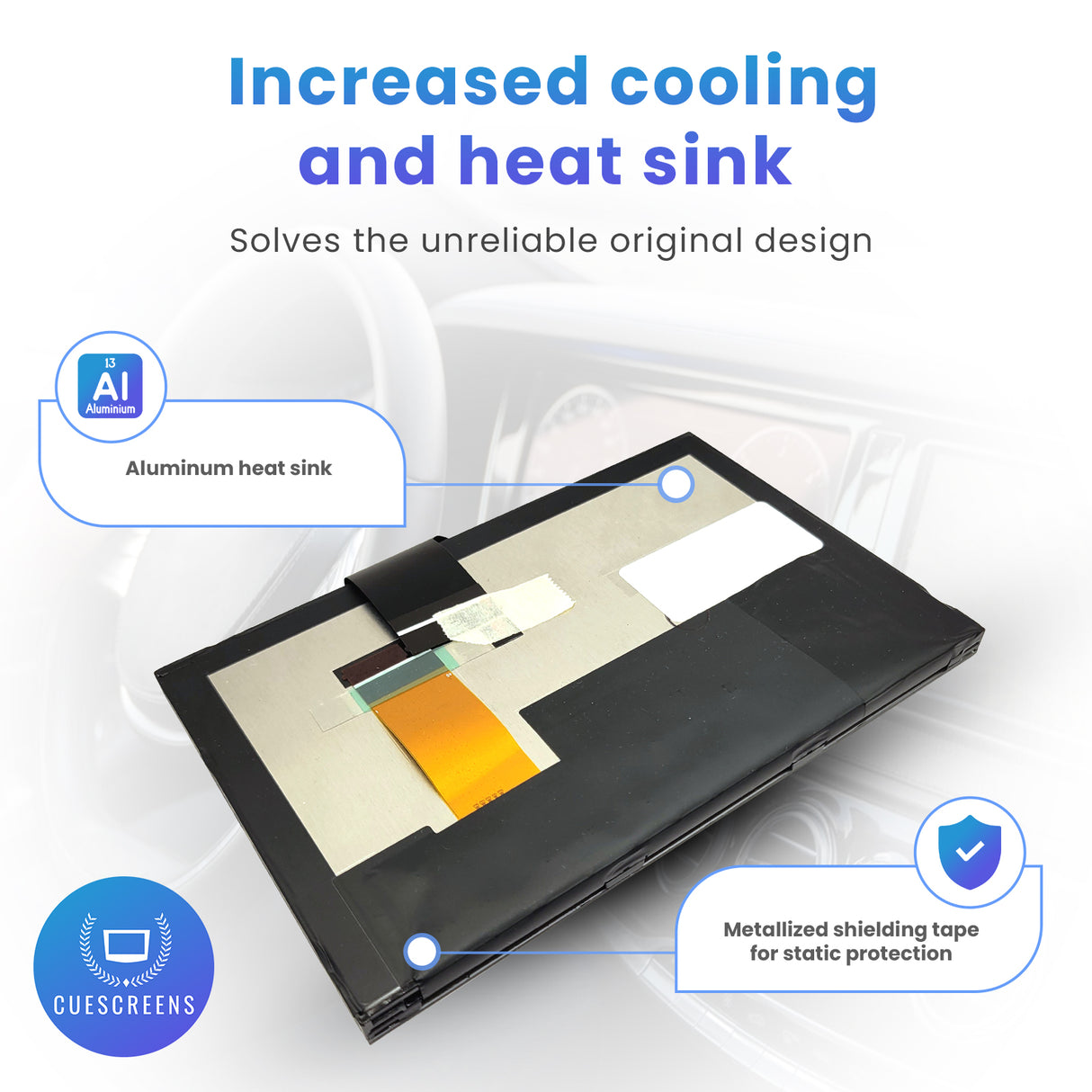 [UAM] Replacement UConnect 4/4C 7" Touch Screen LCD for Compass and Renegade-Cuescreens