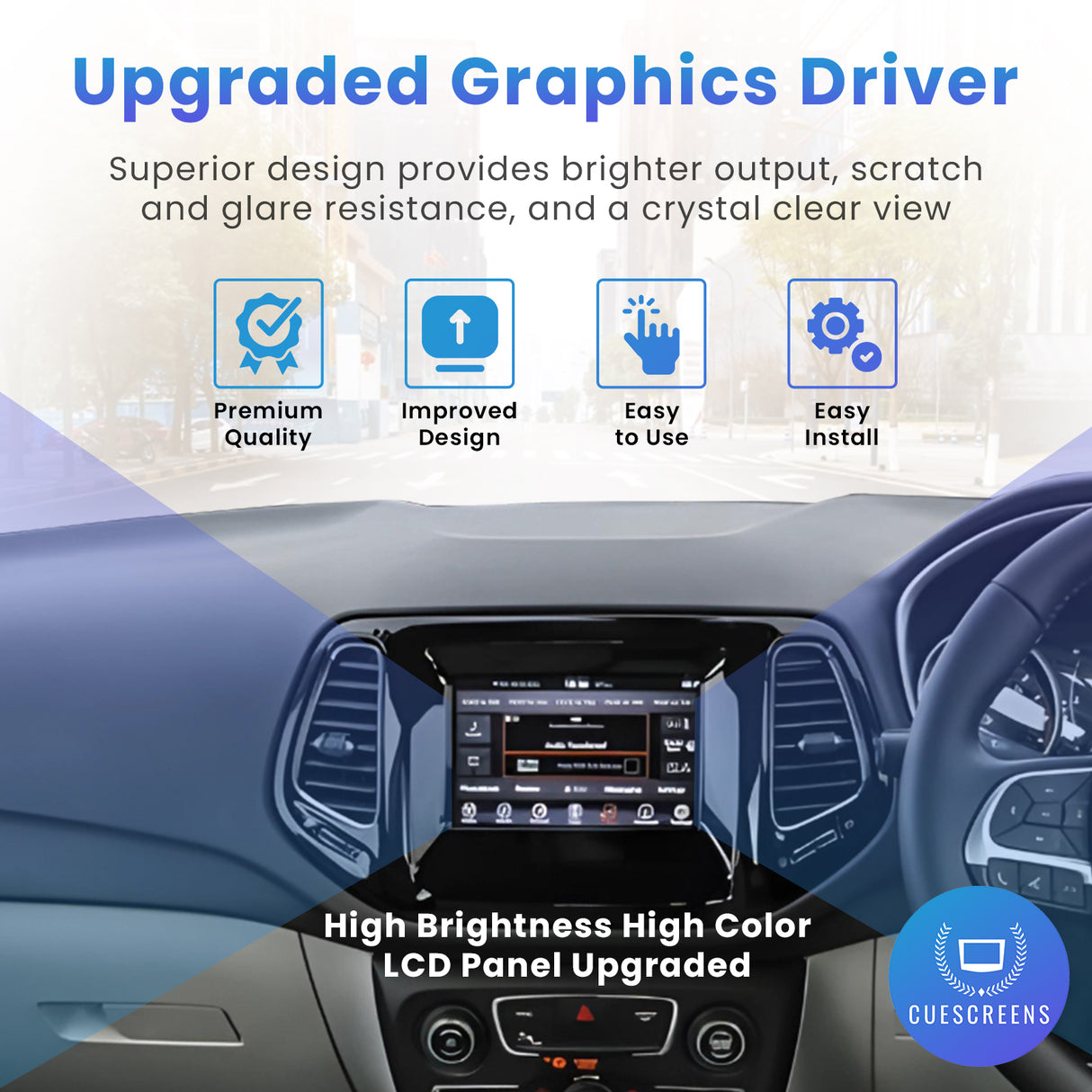 [UAM] Replacement UConnect 4/4C 7" Touch Screen LCD for Compass and Renegade-Cuescreens