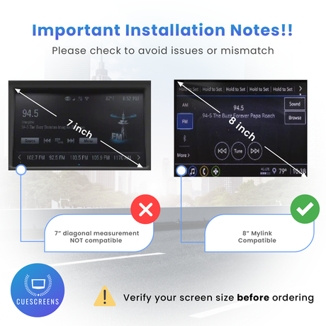 Chevy Mylink 8" LQ080Y5DZ06 Replacement Touch Screen Digitizer-Cuescreens