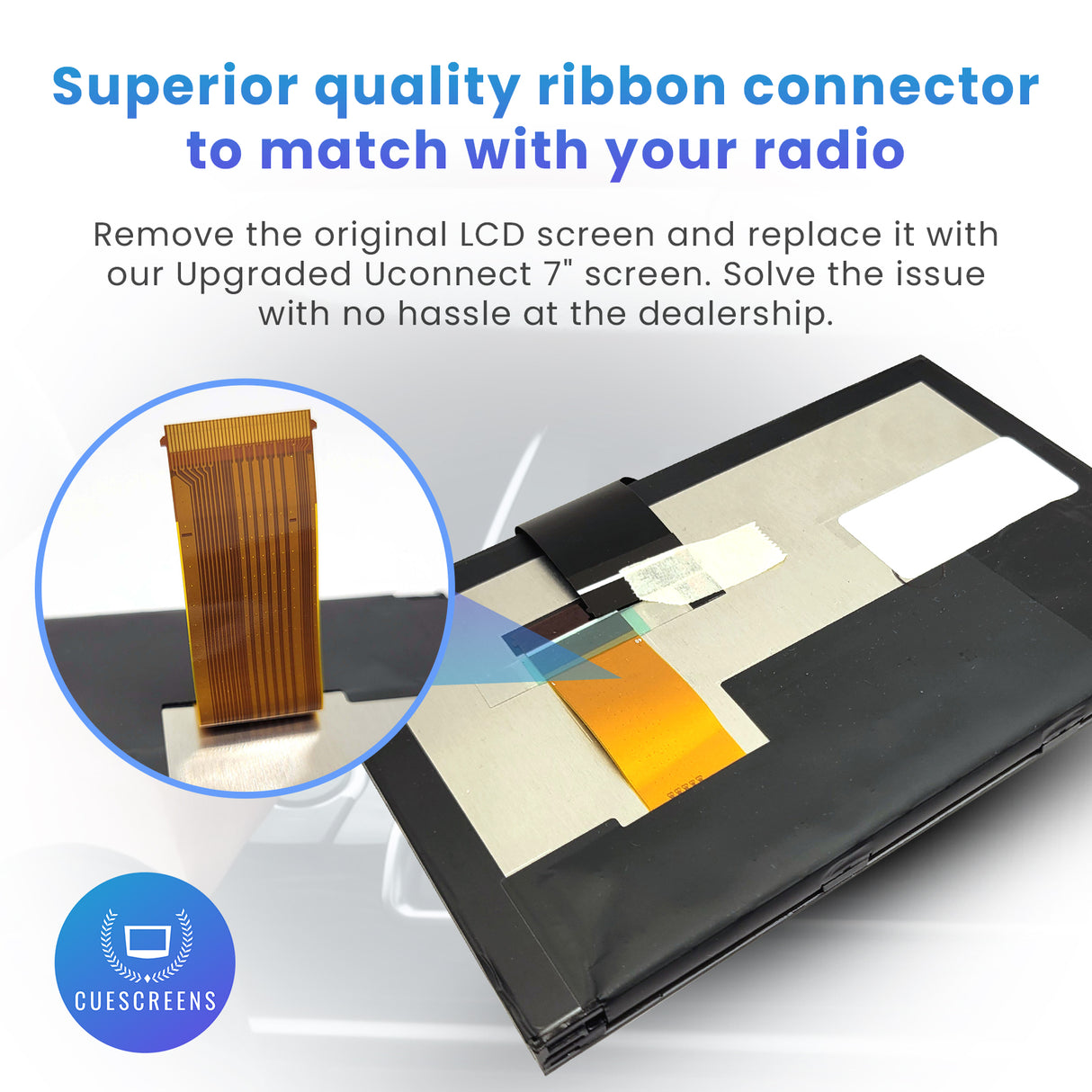 [UAM] Replacement UConnect 4/4C 7" Touch Screen LCD for Compass and Renegade-Cuescreens