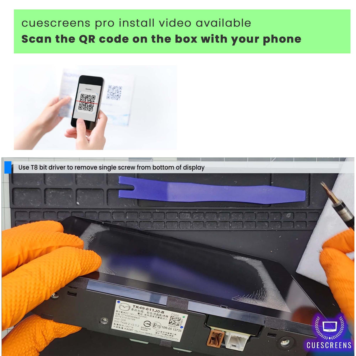 Mazda CX-9 2016+ 8" Replacement Touch Screen Digitizer Bezel TK49-611J0-Cuescreens