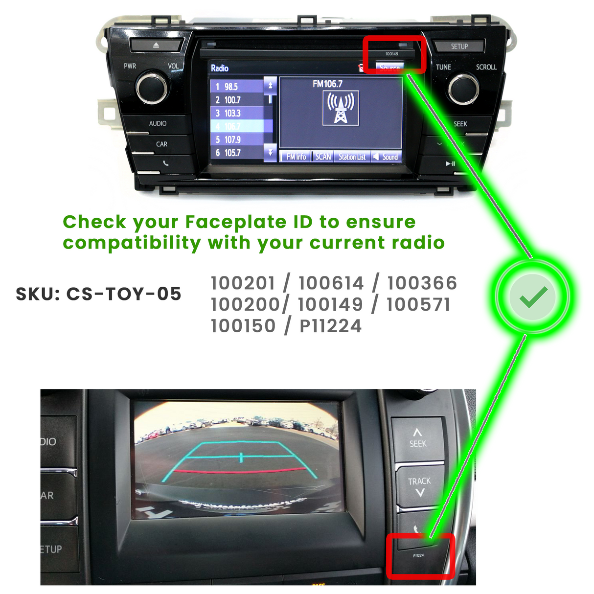 Toyota 6.1"Touch Screen Replacement Digitizer Rav4, Prius C Corolla and Camry-Cuescreens