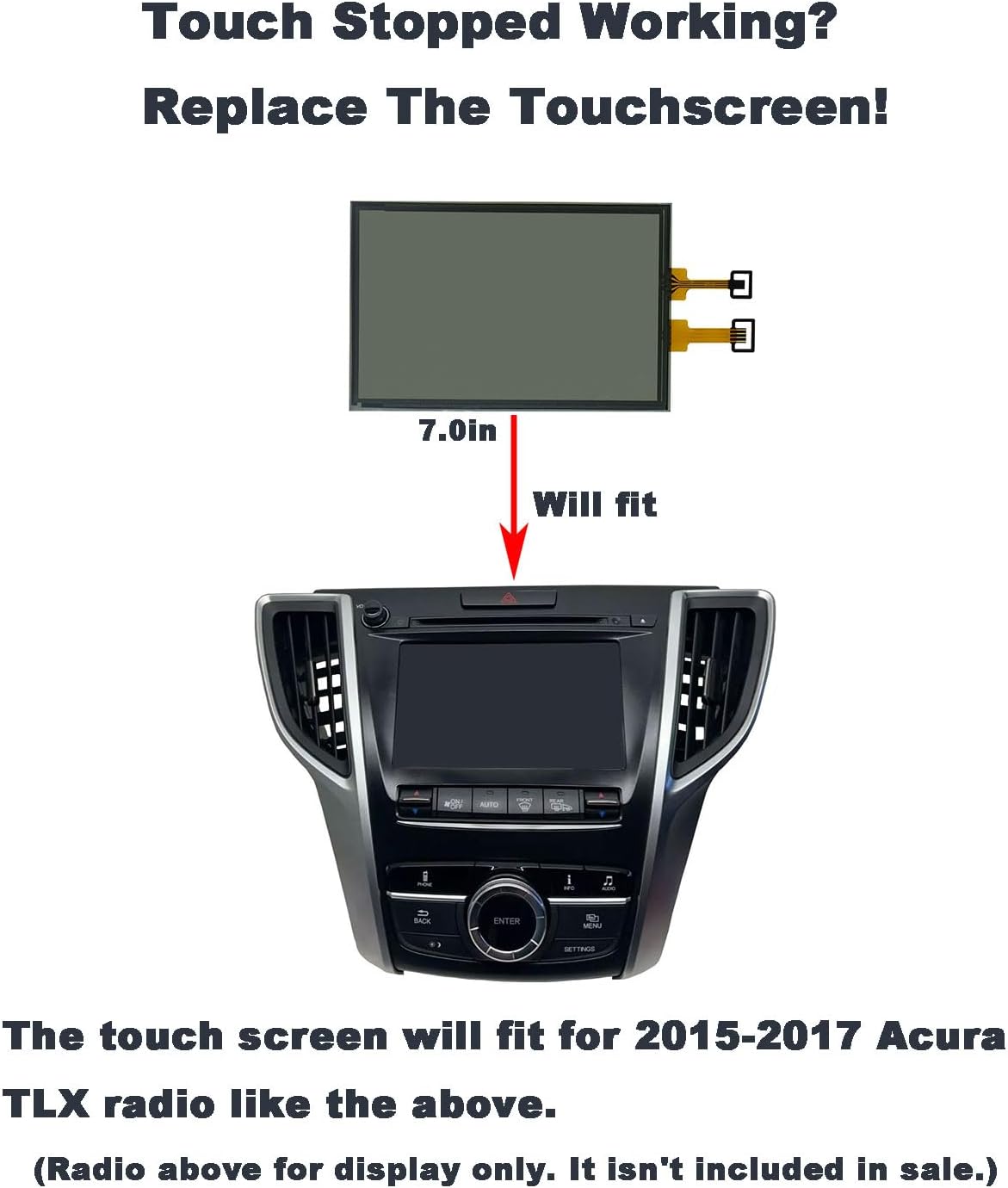 Acura TLX MDX 7” Touchscreen Digitizer Replacement (2014–2017) | Honda Odyssey 2014–2017 | Radio Display Repair | Cuescreens
