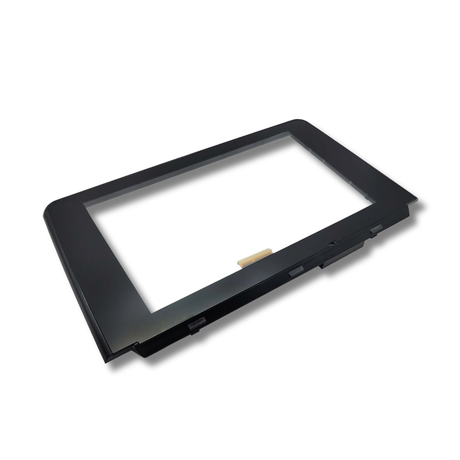 Black electronic digitizer component on a white background