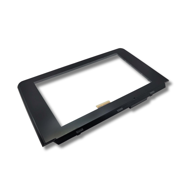 Black electronic digitizer component on a white background