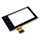 Black electronic digitizer component on a white background