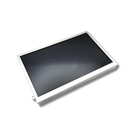 Digital infotainment screen on a white background