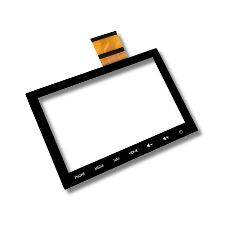 Touchscreen digitizer on a white background