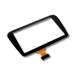Touchscreen panel with connector on a white background