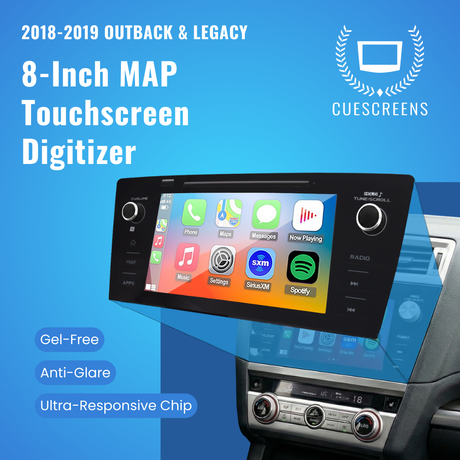 2018-2019 Outback & Legacy 8-Inch MAP Version Upgraded Touchscreen Digitizer Replacement – Anti-Glare, Gel-Free, Ultra-Responsive Chip
