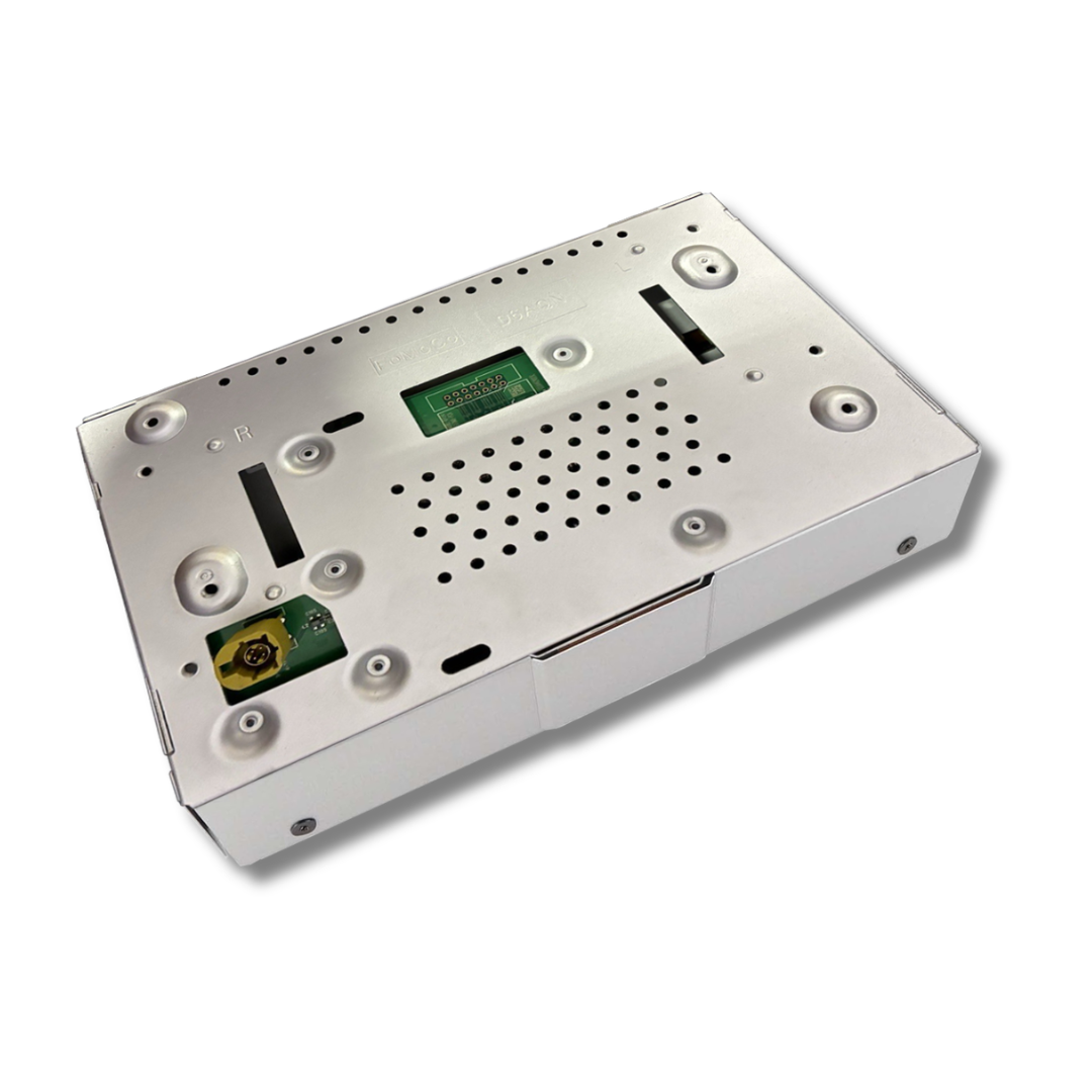 Rectangular electronic component on a white background