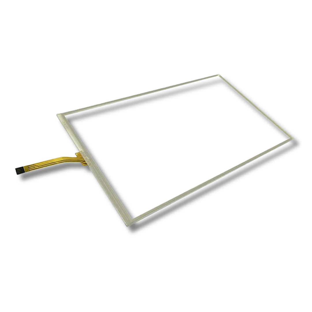 Clear screen with a yellow cable on a white background