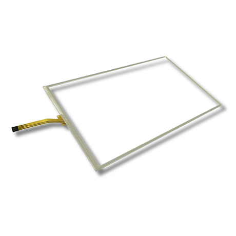 Clear screen with a yellow cable on a white background