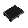 Black electronic touchscreen on a white background