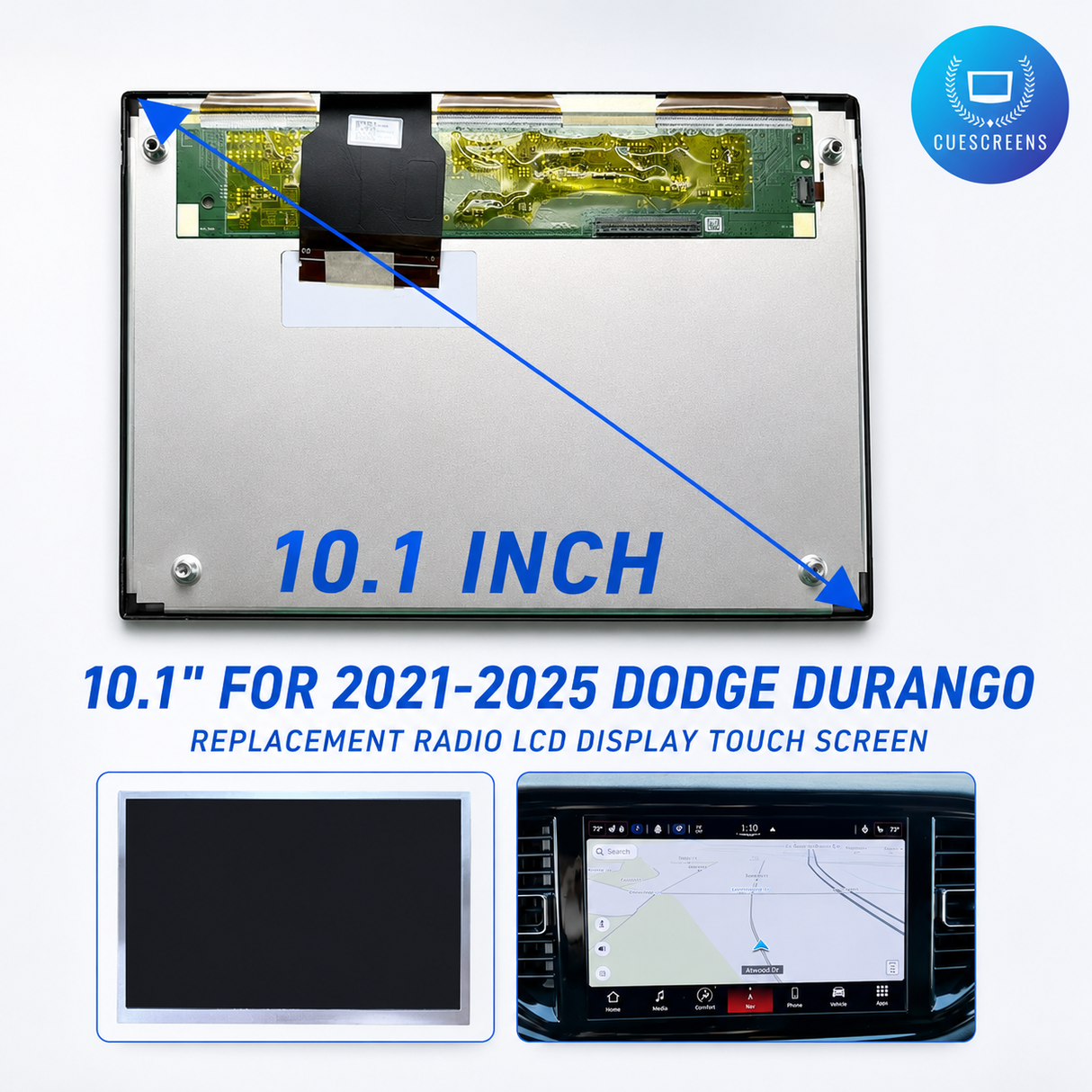 2021–2025 Dodge Durango 10.1″ Uconnect 5 LCD Touchscreen Replacement – 68433499AB–AI