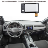 Car interior with a 7-inch navigation radio touchscreen display on a white background