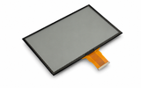 Touchscreen panel on a white background