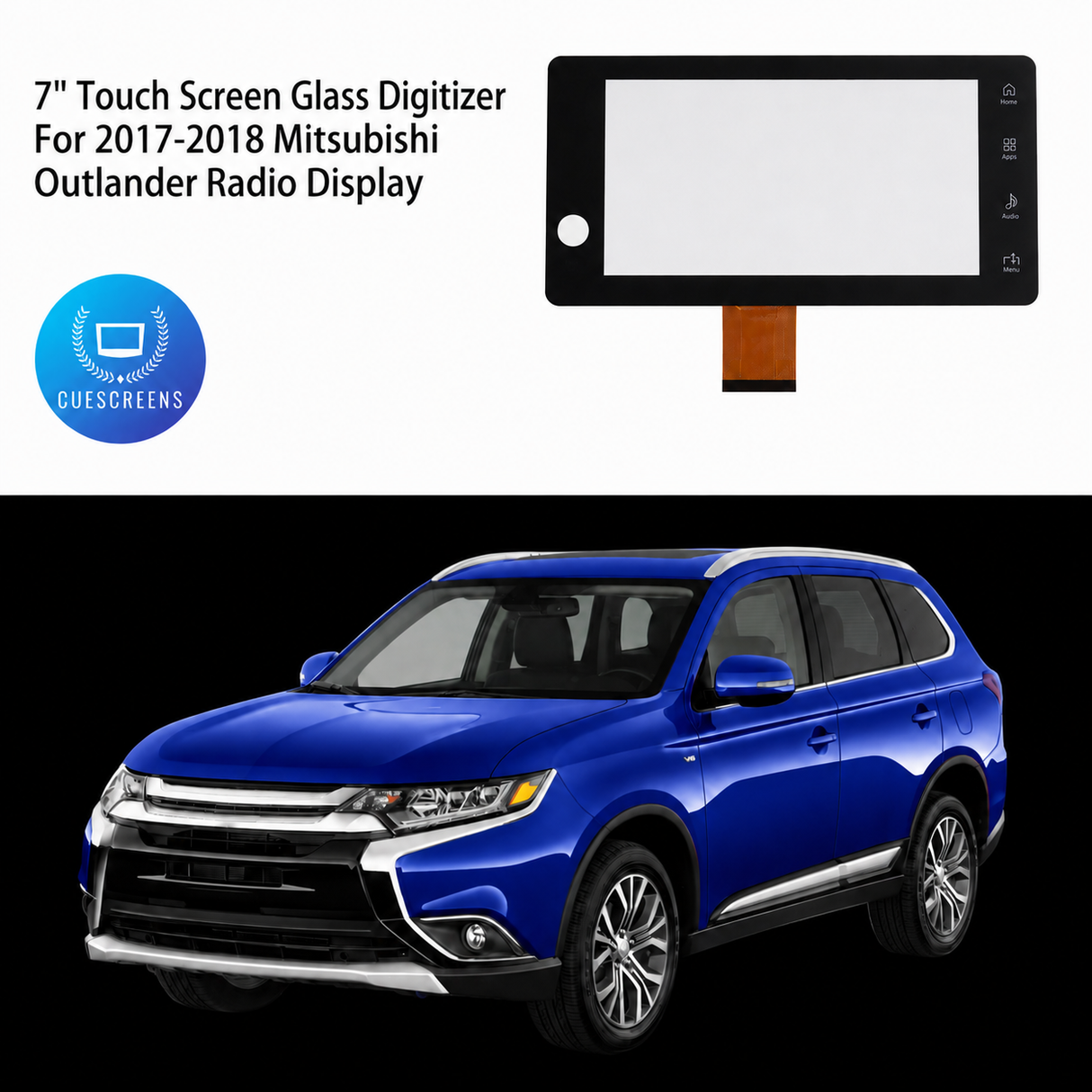 2018 Mitsubishi Outlander 7-Inch Touch Screen Digitizer Replacement | OE 8741A001 / 8741A006
