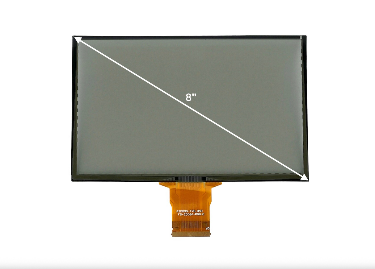8-inch display screen on a white background