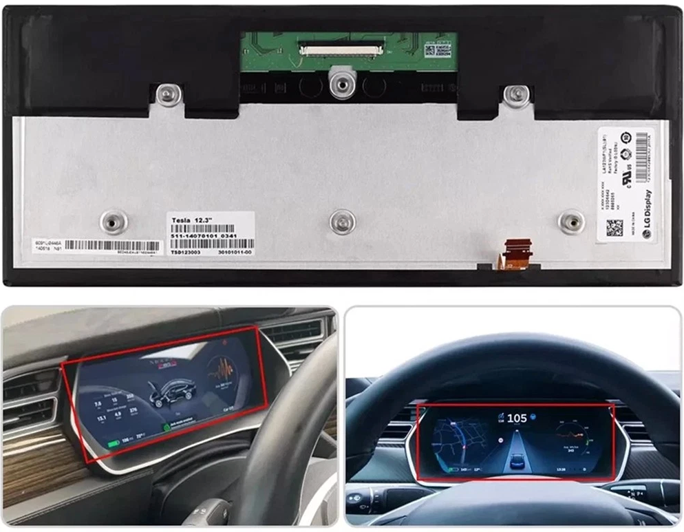 Tesla Model S / Model X 12.3" Instrument Cluster LCD Screen, LA123WF1(SL)(01)